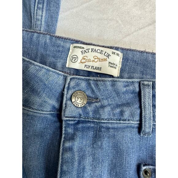 Fat Face UK Light Wash Woman's Jeans Fit Flare Size 16L - Picture 3 of 7